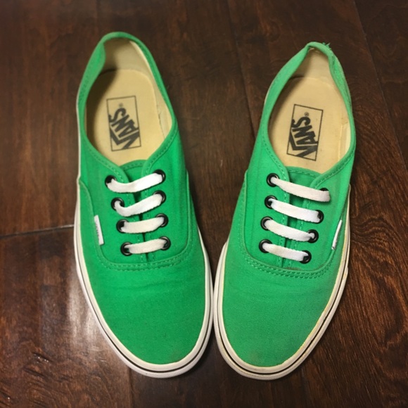 vans authentic bright green